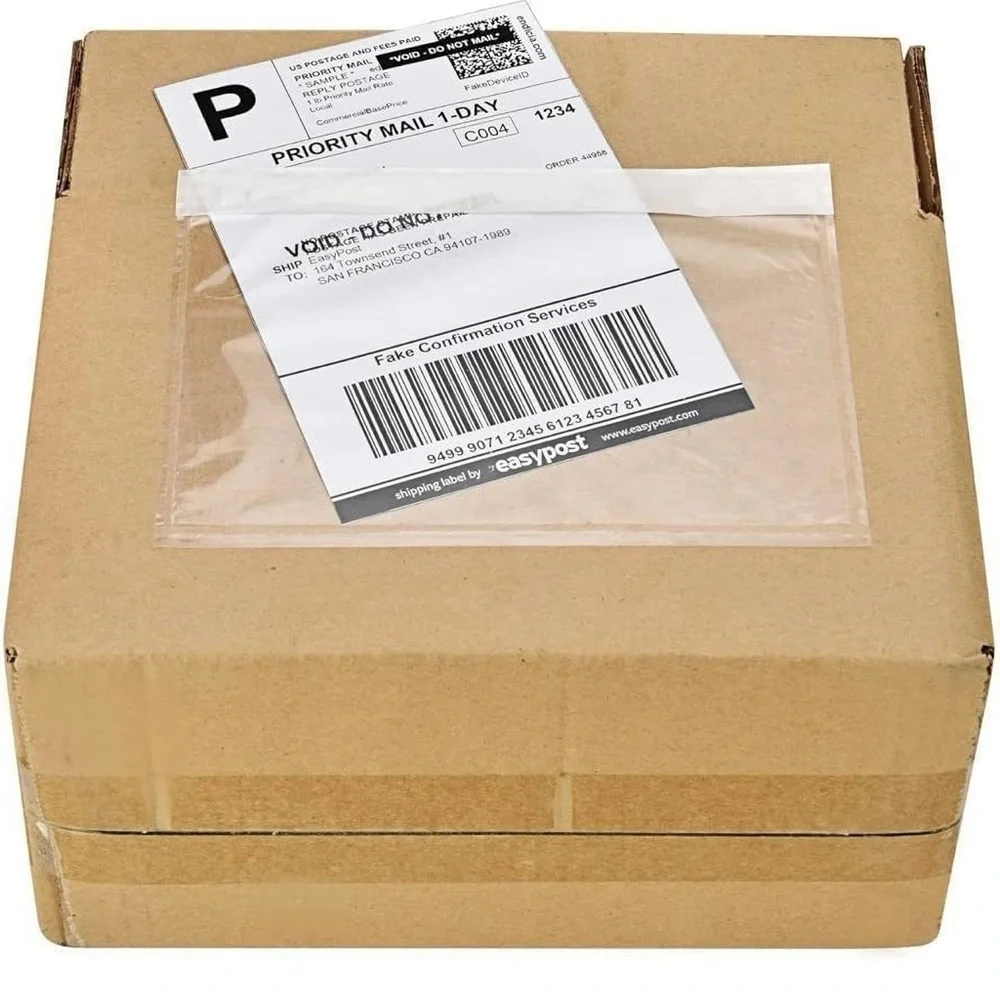 (25) Clear Adhesive Shipping Label Envelopes